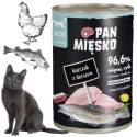 KARMA MOKRA DLA KOTA PAN MIĘSKO KURCZAK + DORSZ 400g HIPOALERGICZNA PREMIUM