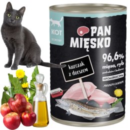 KARMA MOKRA DLA KOTA PAN MIĘSKO KURCZAK + DORSZ 400g HIPOALERGICZNA PREMIUM