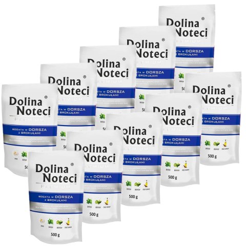 Dolina Noteci Premium bogata w dorsza z brokułami saszetka 10 x 500 g - KARMA MOKRA DLA PSA