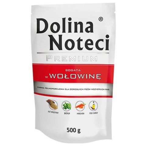 Dolina Noteci Premium bogata w wołowinę saszetka 500 g - KARMA MOKRA DLA PSA
