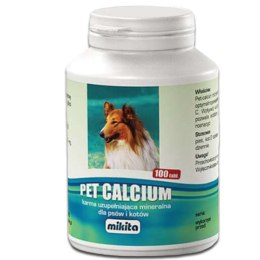 Mikita Pet Calcium - preparat witaminowy DLA PSÓW I KOTÓW z magnezem i wit. C 100 tab.