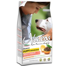 Naxos Puppy Medium/Maxi Ryba Karma Bezglutenowa i Monobiałkowa dla szczeniaków ras średnich i dużych 12kg
