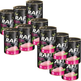 Rafi Cat karma MOKRA DLA KOTA bezzbożowa z indykiem 12 x 400 g