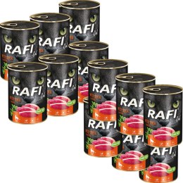 Rafi Cat karma MOKRA DLA KOTA bezzbożowa z kaczką 12 x 400 g