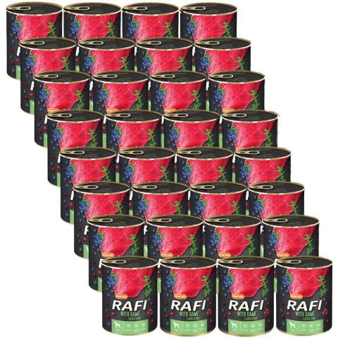 Rafi KARMA MOKRA DLA PSÓW z dziczyzną, borówką i żurawiną 24 x 400 g