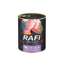 Rafi z królikiem, borówką i żurawiną 12 x 800 g - KARMA MOKRA DLA PSA