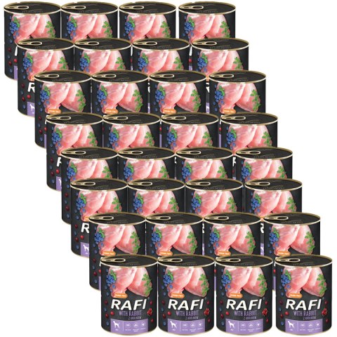 Rafi KARMA MOKRA DLA PSÓW z królikiem, borówką i żurawiną 24 x 400 g