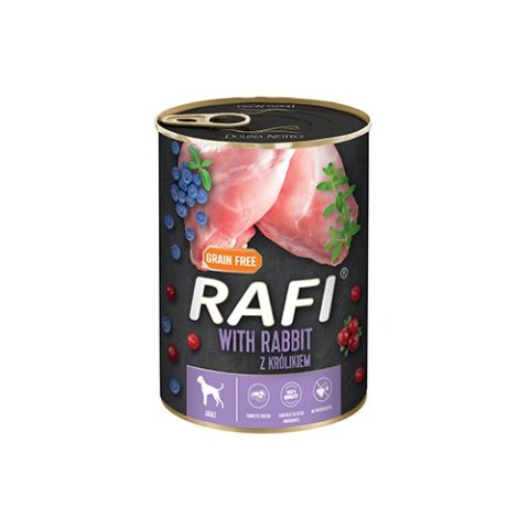 Rafi z królikiem, borówką i żurawiną 400 g - DLA PSA