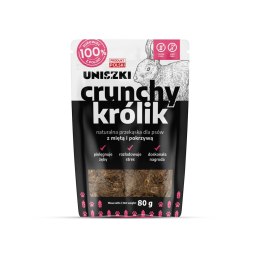 UNISZKI Crunchy królik - Mięta Pokrzywa MIĘKKI GRYZAK DLA PSA 80g