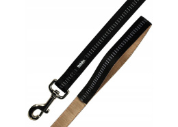 Smycz przepinana NOBBY soft grip CZARNA 2mx25mm dla dużego psa L/XL
