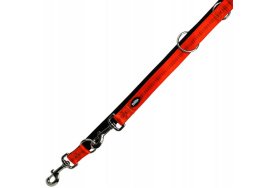 Smycz przepinana NOBBY soft grip pomarańczowa 2m dla małego psa XS